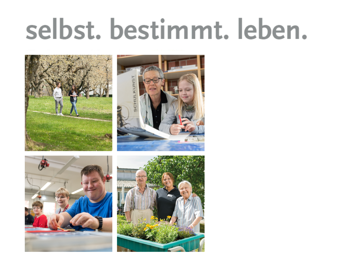 selbst. bestimmt. leben.